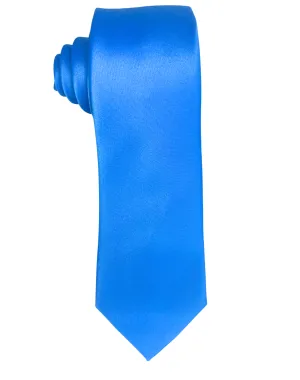 Zenio Solid Slim Tie - Cobalt Blue
