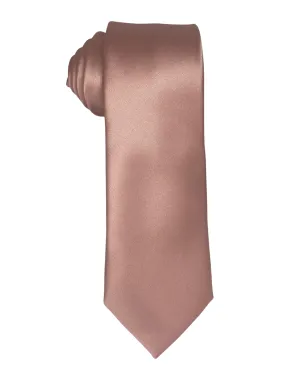 Zenio Solid Slim Tie - Dusty Rose