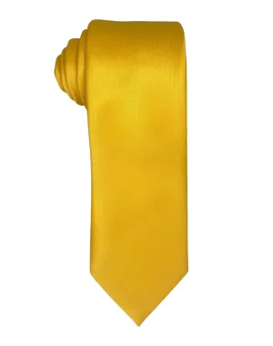Zenio Solid Slim Tie - Light Gold