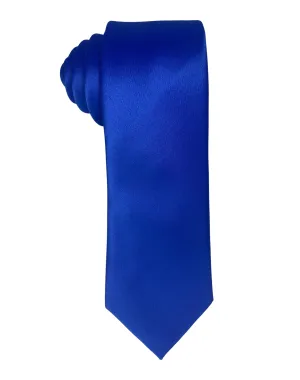 Zenio Solid Slim Tie - Royal Blue